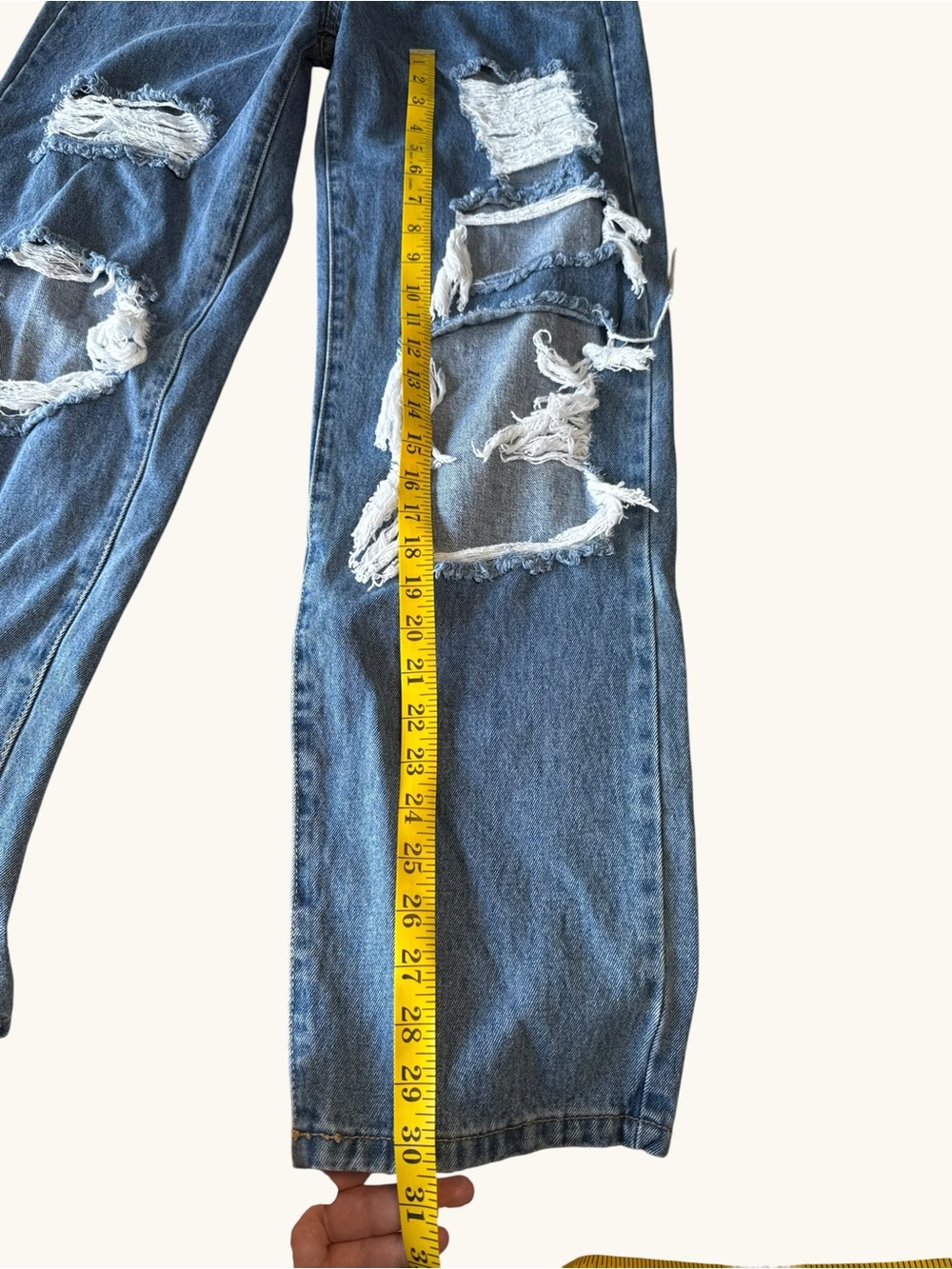 RSQ Distressed Straight Leg Jeans in Vintage Blue‎